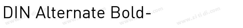 DIN Alternate Bold字体转换